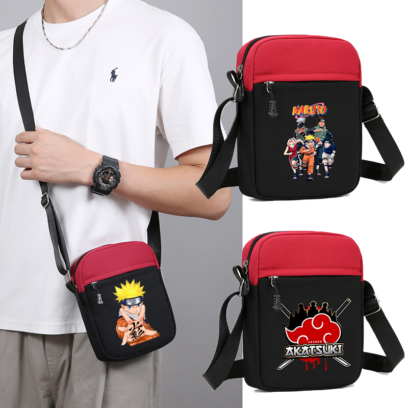 Phone Accessories For Boys - Naruto Boy Canvas-Tasche, Anime-Charakter-Druck, Umhängetasche, Herren-Umhängetasche,
