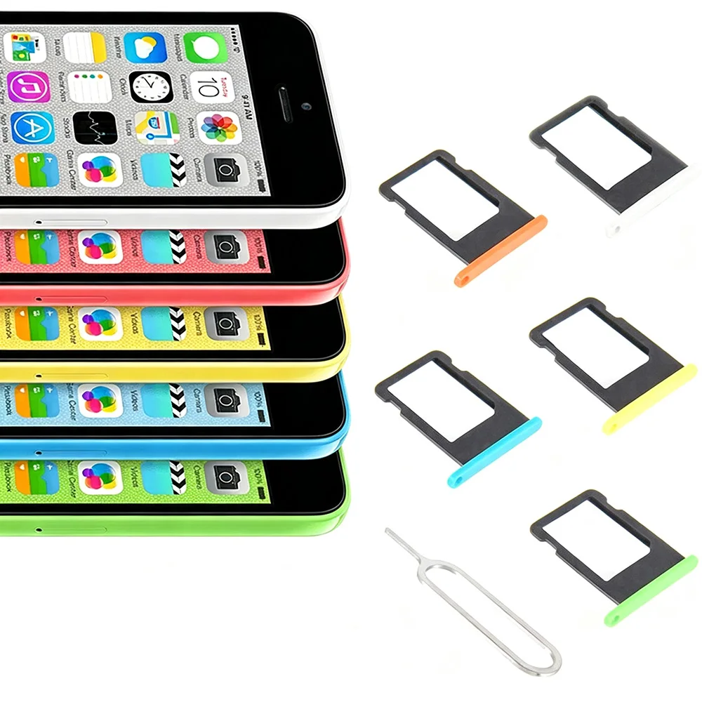 Phone Accessories Repair - Für iPhone 5C: SIM-Karten-Fehlerbehebung, Ersatz-SIM-Tray, farbiger