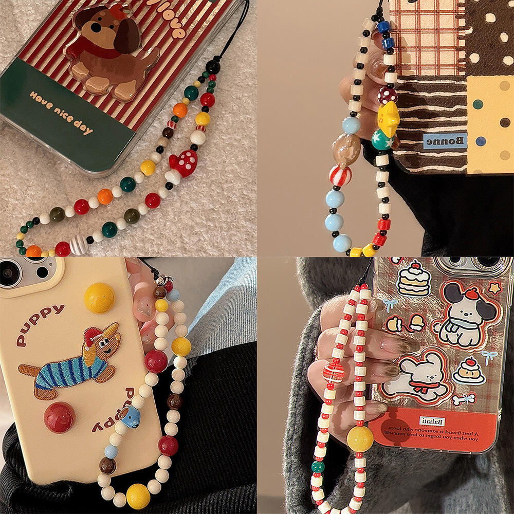 Phone Accessories For Boys - Niedlicher Hund Bär Käse Anhänger Handykette