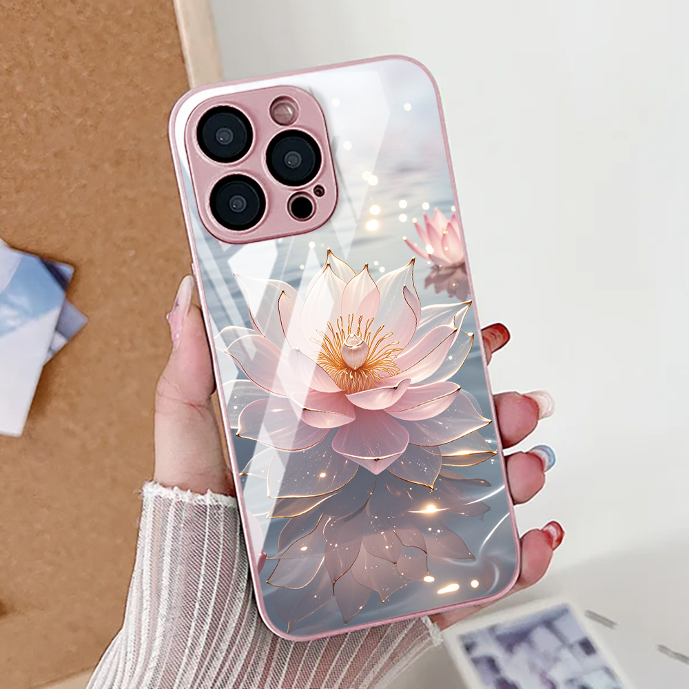 Lotusblume Handyhülle für iPho – Tempered Glass Screen Bewertung und Preis